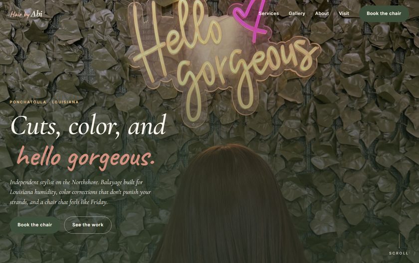 Hair by Abi — Northshore hair studio website
